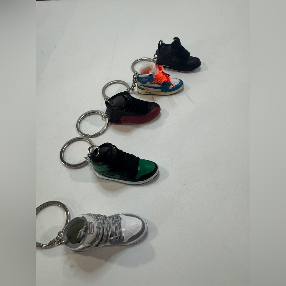 3D mini basketball shoe 12 keychain bundle. You get all 12 never used. #MJ - Picture 3 of 4